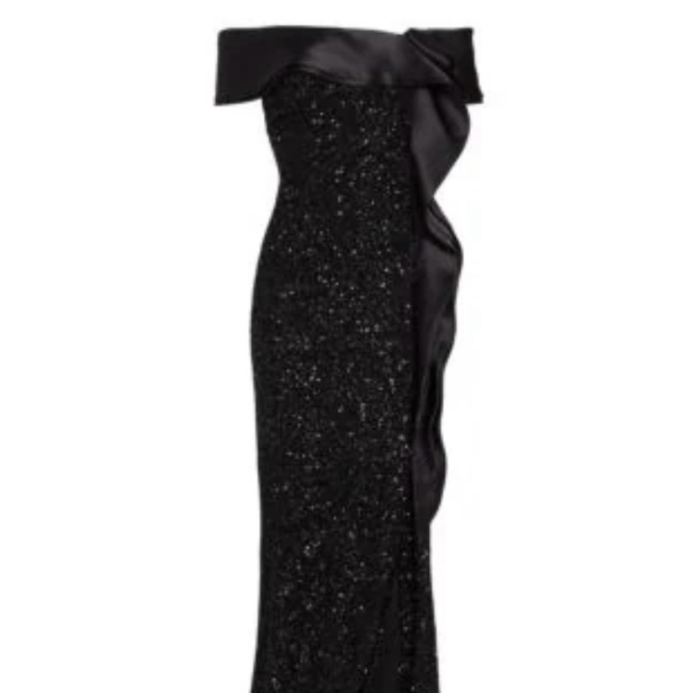 Elegant Black Off-Shoulder Gown